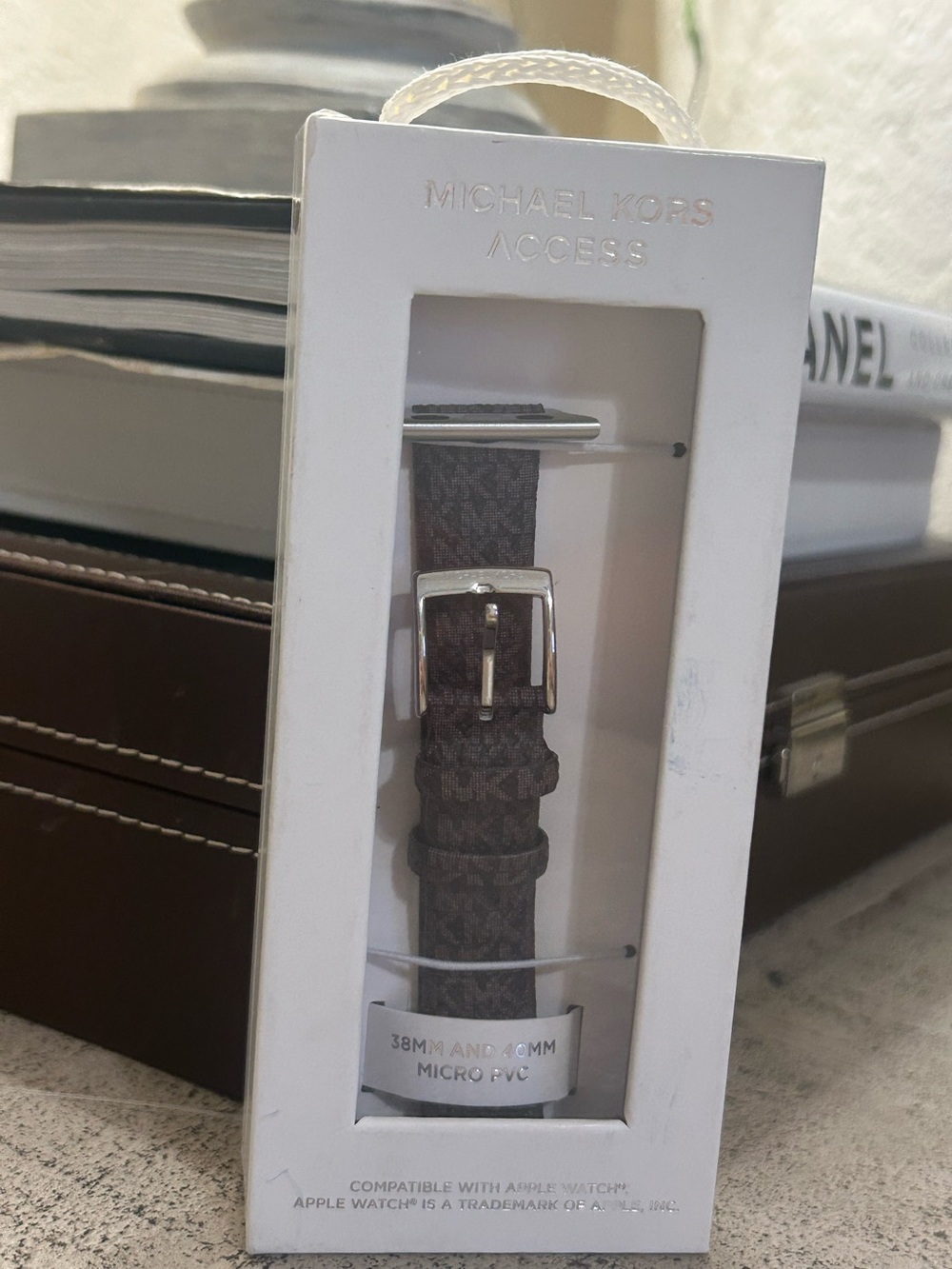 Michael Kors Brown Signature Micro PVC Watch Strap 38-40mm